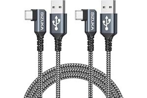 SIZUKA Cavo USB C Lungo [2Pezzi 3M] 3.1A Cavo USB Tipo C 90 Gradi Nylon Cavo USB Type-C Ricarica Rapida per Samsung Galaxy S21,Note 20,Z Fold 3,Huawei P50,Mate 40,MateBook,Xiaomi,OnePlus 9,Google Pixel