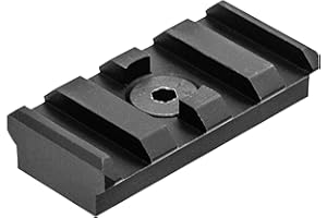 UTG Pro Unisex - Adult M-LOK Rail Section, 4-Slot Picatinny Rail, Black, One Size