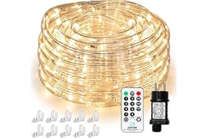 ‎NURKOO Nurkoo 10m LED Lichtschlauch, 240 LEDs Lichterschlauch IP65 Wasserfest, Lichterkette Strombetrieben mit EU-Stecker für Innen Außen Party Hochzeit Deko, Leuchtschlauch (Warmweiß)