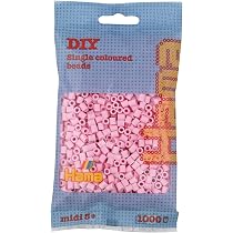 HAMA Sachet De 1000 Perles à Repasser Midi 5 Mm – Rose Bonbon – Recharge Loisirs Créatifs Dès 5 Ans
