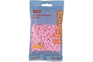 Hama Perlen 207-95 Bügelperlen Beutel mit ca. 1.000 Midi Bastelperlen mit Durchmesser 5 mm in Pastell Rosé, kreativer Bastelspaß für Groß und Klein, Bunt, Pastel rose