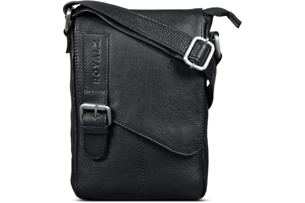 ROYALZ "Louisiana Leder Umhängetasche Klein für Männer Herren Ledertasche Mini Seitentasche Vintage Look Tasche zum Umhängen