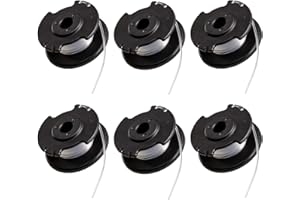 Viilich 6 bobinas de Repuesto para Recortadora de césped con batería Einhell GE-CT 18/28 Li y GE-CT 18/28 Li TC,para Bobina de Repuesto Einhell TLE-03,con Cubierta de Bobina TLE-03-1(1,6 mm, 4,9 m)