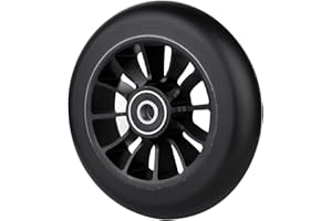 TILEMALL 110 mm alloy series pro stunt scooter wheel with Abec 9 bearings fits MGP/razor/lucky/JD bug pro scooter., black