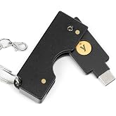 sciuU Rotating Protective Case Compatible with Yubico YubiKey 5C USB-C NFC | Folding Aluminium Alloy Protective Case for Secu