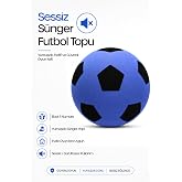 TELVESSE No:1 Futbol Topu Sessiz S&uuml;nger G&uuml;r&uuml;lt&uuml;s&uuml;z Yumuşak Evde Oynamaya Uygun Futbol Topu Mavi SFT6
