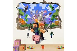 ZEILABANG KAKADI Cartoon Wandaufkleber Kinderzimmer,Videospiel Wandstikcer,Wand Fenster Wandtattoo,Cartoon Wandsticker,Kinderzimmer Schlafzimmer Wanddekoration,Wandsticker für Kinderzimmer