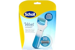 DR. SCHOLL'S Scholl - Velvet Smooth Express Pedi - Rape électrique Bleue aux cristaux de diamants anti-callosités pour les pieds