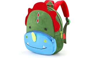 UBAYMAX Zainetto per Bambini con 3D Motivo Animaletto in Peluche,Mini Carino Zaino Asilo Scuola,Zaino Cartoon per Bambini e Bambine, età 1-5 Anni(115cm),26 * 23 * 11cm