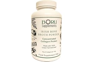 BORU SUPPLEMENTS Boru Irish Beef Bone Broth 100% Concentrate Powder, Travel Broth Supplement Grass-Fed, Collagen Protein & Amino Acids Good for Soups, Stock Broth Beverage Drink 150 Grams No fillers or Flow Agents
