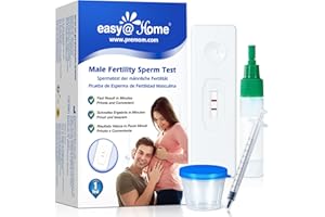 Test Fertilità Maschile dello Sperma: Easy@Home Test Sperm Autotest Mostra un numero di spermatozoi normale o basso - Risultati facili da leggere - Comodo, accurato, privato