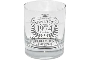 Always Looking Good Verre à whisky gravé pour homme - Vintage 1974 - Cadeau pour 51e anniversaire - Verre à whisky gravé - Bourbon Scotch Lowball
