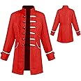 AIEOE - Boy Steampunk Coat Child Medieval Gothic Frock Coat Renaissance Victorian Pirate Viking Costume for Carnival Partit Cosplay Long Sleeves Vintage Boy Jacket - Child