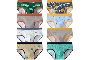Lohhbve Piccoli Ragazzi Maglioni di Cotone 8 Pack Baby Panties Bambini Bambino per 3-10 Anni Assortiti Cartoon Morbido Brief Biancheria Intima