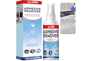 JOYAONE Adhesive Remover 120ml, Sticker Remover Spray with Plastic Scraper Tool, Surface Safe Formula for Cars, Glass and Walls, Fast-Acting Cleaner for Labels, Decals, Tape, Residue and Stubborn Stains