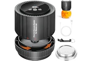 DINGBLUE Electric Mason Jar Vacuum Sealer, Automatic Vacuum Sealer Machine, Electric Food Sealing Machine for Food Storage with Wide & Regular Mouth Mason Jar