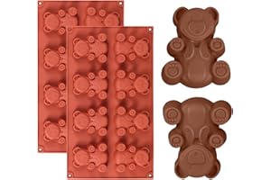 FantasyDay® 8 Cavités Ustensiles à pâtisserie Antiadhésif Moule en silicone Pour Muffins, gâteau au chocolat, moule à savons, Cupcake Et Gelée - Ustensile de cuisine en silicone - Forme de Ours
