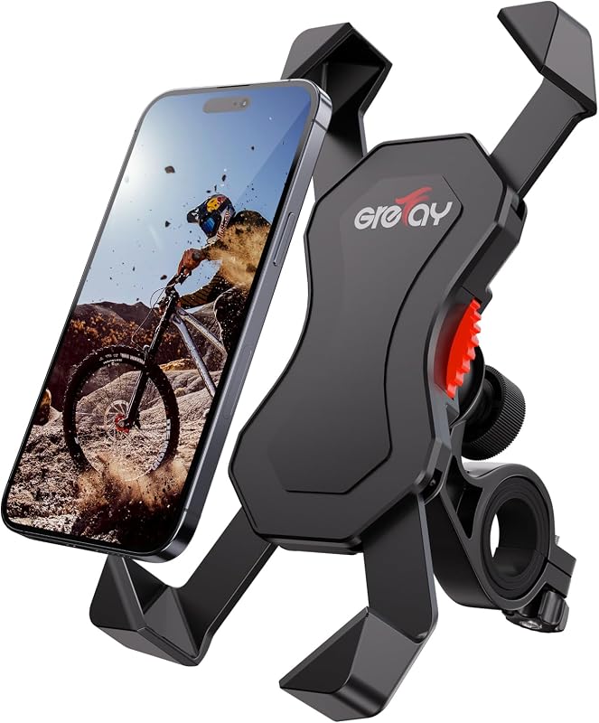 Grefay Fahrrad Handyhalterung Universal Motorrad Handy Halterung für 3,5-6,5 Zoll Smartphone mit 360° Drehbar