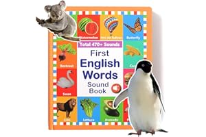 Starnearby First English Words Sound Book, My First English Sound Toy – 470+ Words, 21 Themes, Speak and Spell, Fun Word Game, Juguete Educativo for Educational Language (Red)