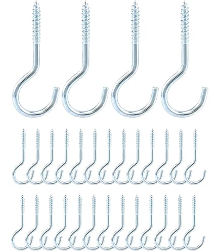 AERZETIX - Juego De 5 Escarpias Para Atornillar De Metal Con Rosca Métrica M8x80mm - Gancho Angular - Gancho En Forma De L - Alcayatas Roscado De Enganche - C48196