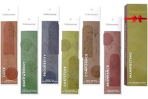 Folkulture Manifest Incense Sticks | 120 Premium, Non-Toxic Incense | Frankincense, Coffee Arabica, Aqua Breeze, Mint & Basil & Lavender | Relaxation & Self-Love Gifts