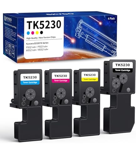 TK5230 TK-5230 Lot de 5 toners compatibles avec Kyocera TK5230 TK-5230K