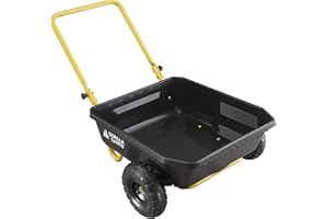 Gorilla Carts GCR-4 Cu Ft, 136 kg Kapazität, Poly-Yard Cart, Schwarz/Gelb
