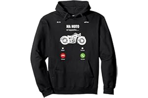 IDÉES CADEAU ORIGINAL HUMOUR POUR PASSIONNÉ MOTO Ma Moto m'appelle Idée Cadeau Drôle Pour Motard Motocross Sweat à Capuche