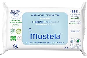 Mustela Chusteczki kompostowalne bez perfum 60 sztuk