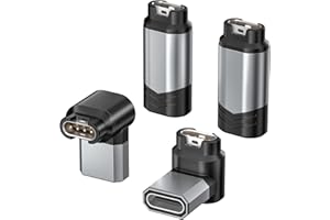 RUXELY USB C to Garmin Watch Charger Adapter 4Pack,Type C Cable Charging Converter for Fenix 8 E 7 7S 7X 6 5 Plus,Forerunner 570 970 165 265 965 955,Vivoactive 6 5,Venu x1,Quatix 8 7,Epix,Approach