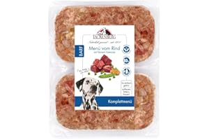 TACKENBERG Barf Menu with Beef and Fine Vegetables for Dogs - 28 x 500 g - Delicious Frosted Meat as Dog Food in Premium Quality - Natural Grain-Free - Freezer Food