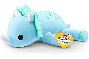 Hug-A-Lumps 1.5kg Weighted Cuddly Squishy 14.5 inch Animal Plush by ZURU, Comfort Companion for Anxiety Relief, Calming Soft Toy for Kids and Adults (Dino/Delilah)
