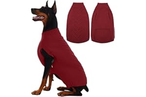 IECOii Hundepullover,Weihnachten Sweater FüR Hunde,Warmer Hunde Pullover FüR MittelgroßE GroßE Extra GroßE Hund,Hundemantel Fleece Hundepulli Wintermantel Hund,Winter Hunde Kleidung,Hund Sweatshirt
