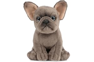 Living Nature Cachorro de Bulldog Francés, Peluche de Perro Suave y Realista, Felpa Ecológica Naturli, 16cm