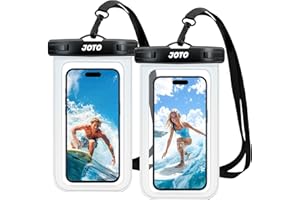 JOTO 2 Stück wasserdichte Handyhülle IPX8 Unterwasser Wasserfest Handytasche für iPhone 17 16 15 14 13 12 11 Pro Max Plus Air Galaxy S24 S23 A15 Xiaomi bis 7 Zoll Phone Case –Klar