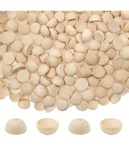 TOAOB 500 Holzkugeln Ohne Loch - 10mm Naturholz Perlen Für DIY Projekte