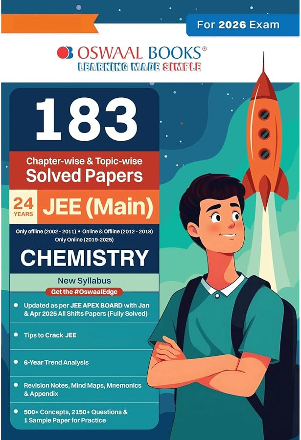 Buy Oswaal 183 Chapter-wise & Topic-wise Solved Papers JEE (Main