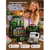 4&rsquo;l&uuml; Set İlkokul-Ortaokul Erkek &Ccedil;ocuk Okul &Ccedil;antası ve Beslenme seti, &Ccedil;ocuk Sırt &Ccedil;antası Okul &Ccedil;antası, Beslenme &Ccedil;antası, Kalem