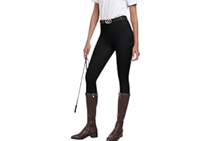 MoFiz Pantaloni Equitazione Donna Leggins Equitazione Pantaloni alla Zuava in Silicone a Seduta Intera Pantaloni per Estivi