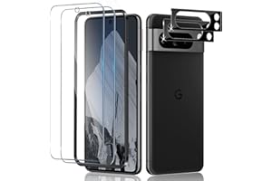 Liilaa Folia ochronna do Google Pixel 8 Pro do szkła pancernego, 2 sztuki szkła pancernego i 2 sztuki ochrony aparatu, twardość 9H, folia HD, szkło ochronne, odporna na zarysowania folia pancerna