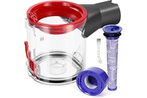 YMJOGGUX Poubelle Conteneur Réservoir pour Dyson V8 V7 SV10 SV11 Bac à Poussière Collecteur Pièces Détachées Accessoire Rechange pour Aspirateurs V7/V8 Aspirateur Dustbin
