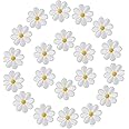 Yolev 20pcs Daisy Flower Iron on Patches for Clothing， Embroidered Repair Patches for DIY Decoration T-Shirt Backpack Hoodies Bags Clothes Arts Crafts