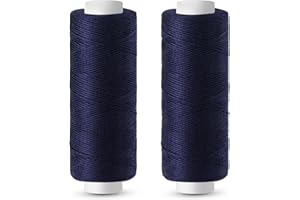 Easusy Navy Thread, 2 PCS 200 Yards Strong Sewing Thread, All Purpose Thread for Sewing Machine, Hand Stitching, Embroidery