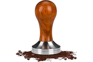 NathrBTV Prensadores de Café 51mm Tamper de Café Tamper de Acero Inoxidable Tamper de Espresso Prensa de Café Espresso con Ripple Base para Los Baristas