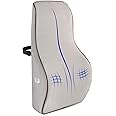 Grin Health SitRight Pro Full Lumbar Support Pillow Pure Memory Foam Backrest Cushion for Office Chair, Car & Back Pain Relief, Grey