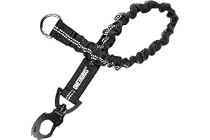 OneTigris Amortyzator dla psa 51 cm, smycz nylonowa z metalowym klipsem, przedłużenie linki, odblaskowa na spacery, jazdę na rowerze