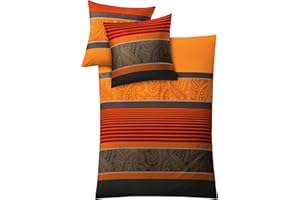 Kleine Wolke, Biancheria da Letto, Arancione (Orange), 155 x 220 cm