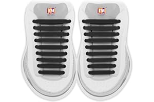 INMAKER Sznurowadła bez wiązania dla dzieci i dorosłych, elastyczne sznurowadła do sneakersów, silikonowe płaskie sznurowadła do butów do biegania