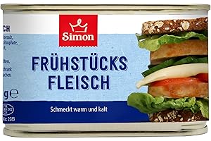 ‎SIMON SIMON Frühstücksfleisch 200 g I Kombination aus Schweinefleisch & Kräutern I Fleischspezialität in recyclebarer Konserve I Vielseitige Proteinquelle I Authentische Hausmannskost