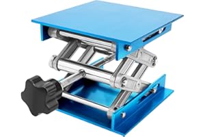 LQKYWNA Lab Jack, Router Lift Kit, 4" x 4" Laboratory Lift Table, Stainless Steel Scissors Jack Lifting Platform for Chemical Instrument Support Load Capacity 5KG